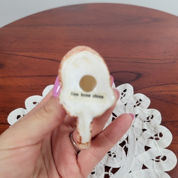 Orange Tabby Cat Figurine Fine Bone China Cute Ring Holder Jewelry Organizer Vtg - Picture 8 of 13